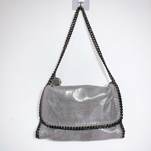 Stella McCartney Falabella Foldover Bag EUC Metallic Silver - Picture 3 of 17